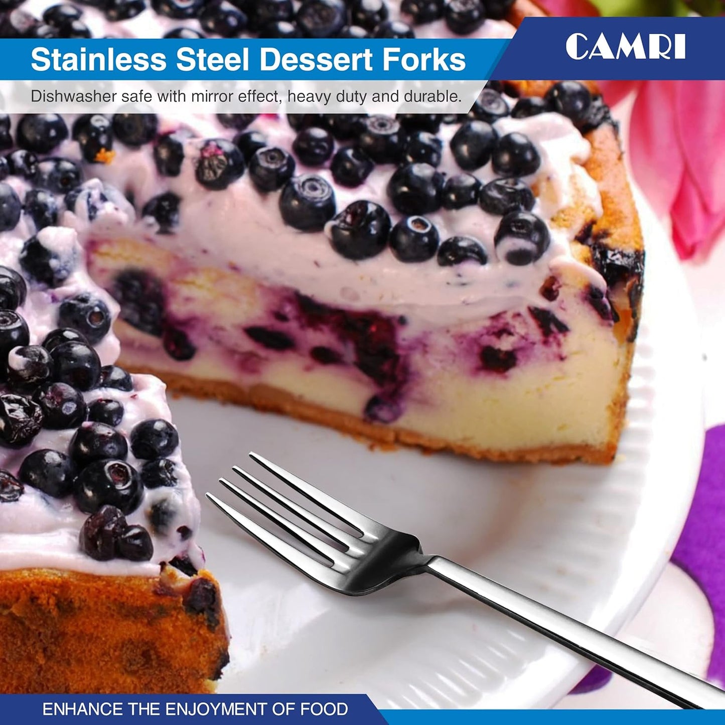 Camri Stainless Steel Cake Forks – Set of 6 - C62