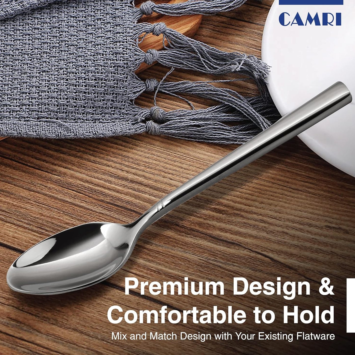 Camri Stainless Steel Teaspoons - Set of 6 - C37