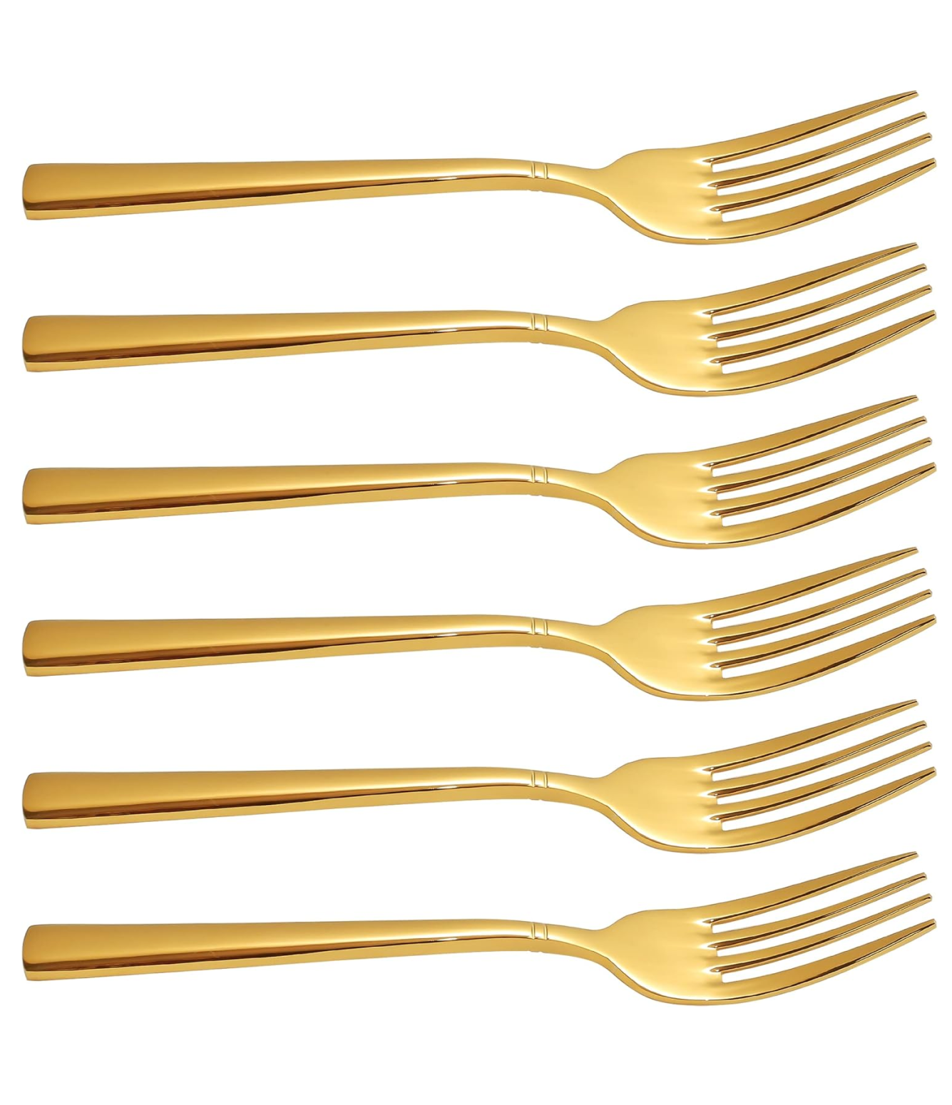Camri Stainless Steel Dinner Forks - Set of 6 – C37 - Gold