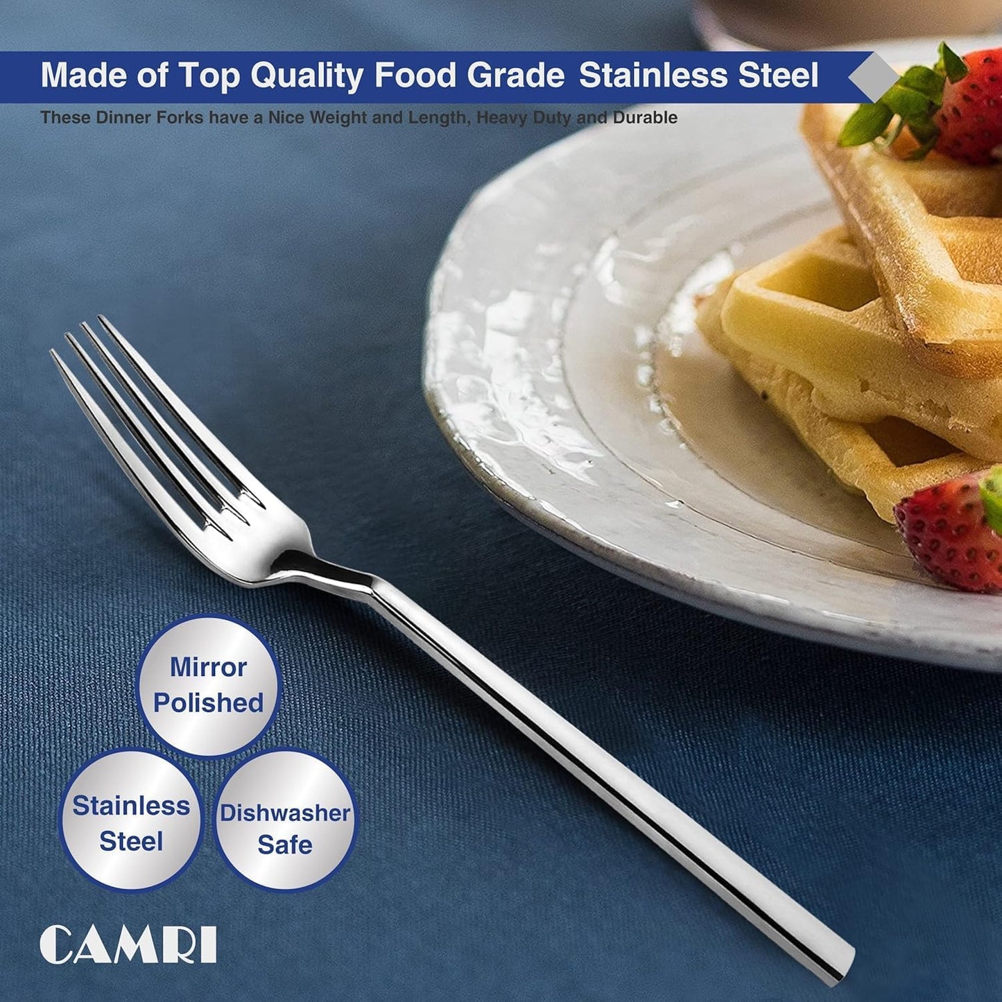 Camri Stainless Steel Dinner Fork - Set of 2 – C62