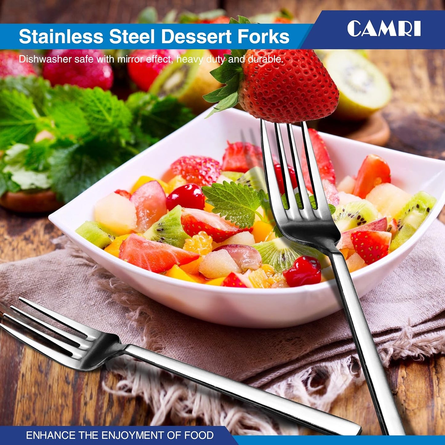 Camri Stainless Steel Cake Forks – Set of 6 - C62